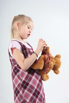 Girl And Teddy Bear Stock Photography Girl And Teddy Bear Stock Photography