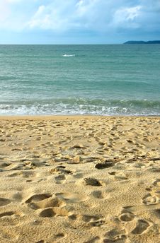 Free Peaceful Sandy Beach Royalty Free Stock Image - 5435346