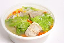 Pork Soup With Cabbage, Corn And Carrot Stock Photo Pork Soup With Cabbage, Corn And Carrot Stock Photo