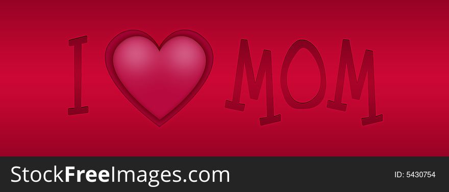 happy mother's day card for mother's day in red. happy mother's day card for mother's day in red