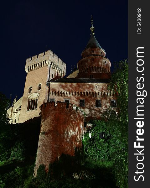 The romantic castle of Bojnice, Slovakia at night. The romantic castle of Bojnice, Slovakia at night.