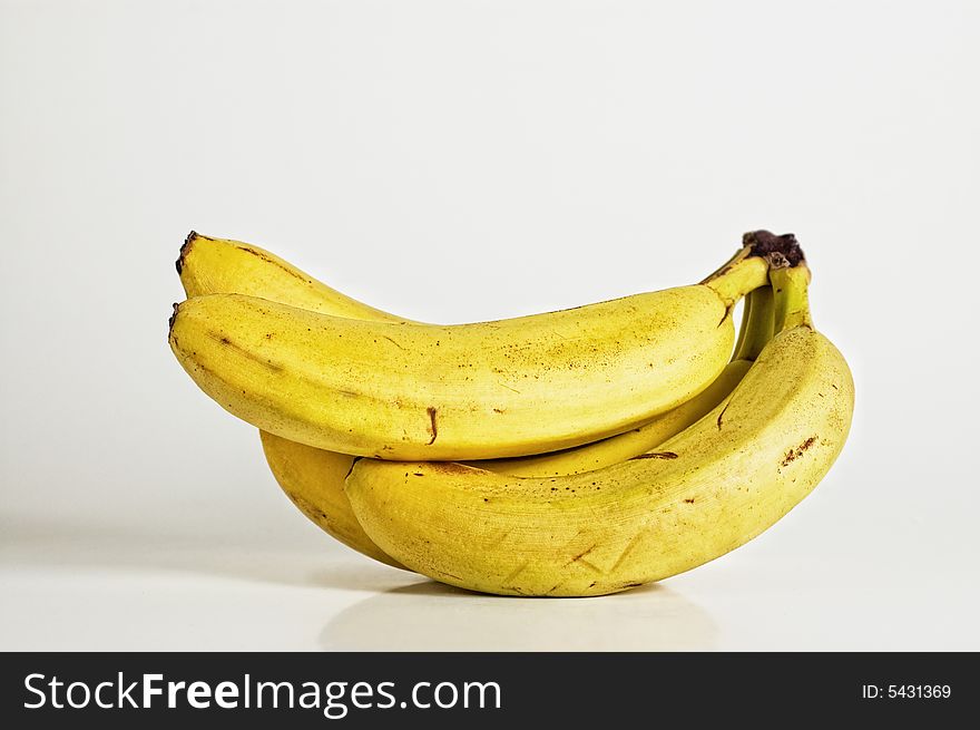 Bananas On White Background.