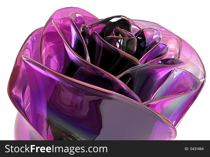 Glass violet rose