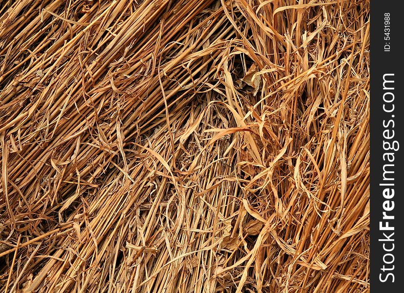 Straw background detail in a barn