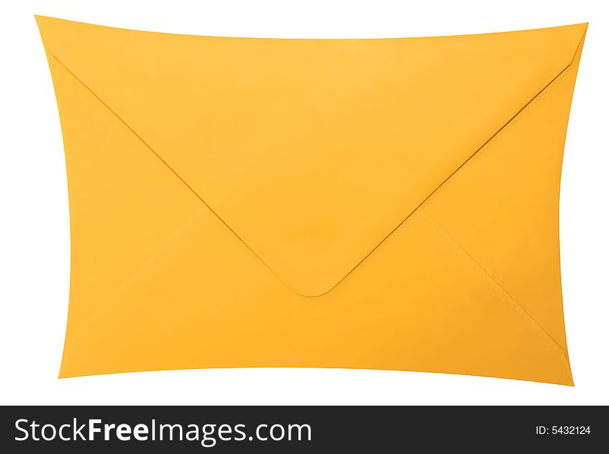 Yellow Envelope isolated on white background