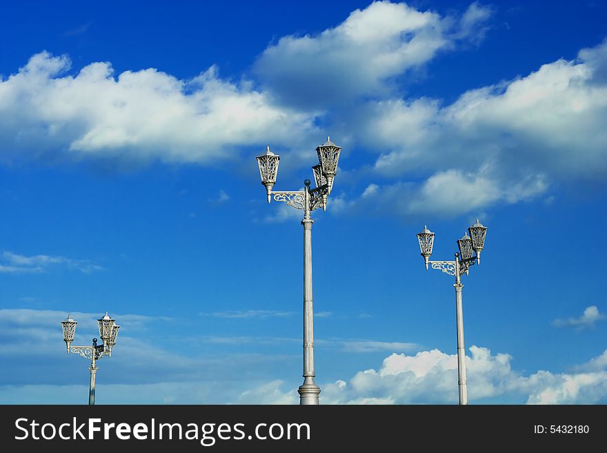 Lanterns On A Background Of The Sky