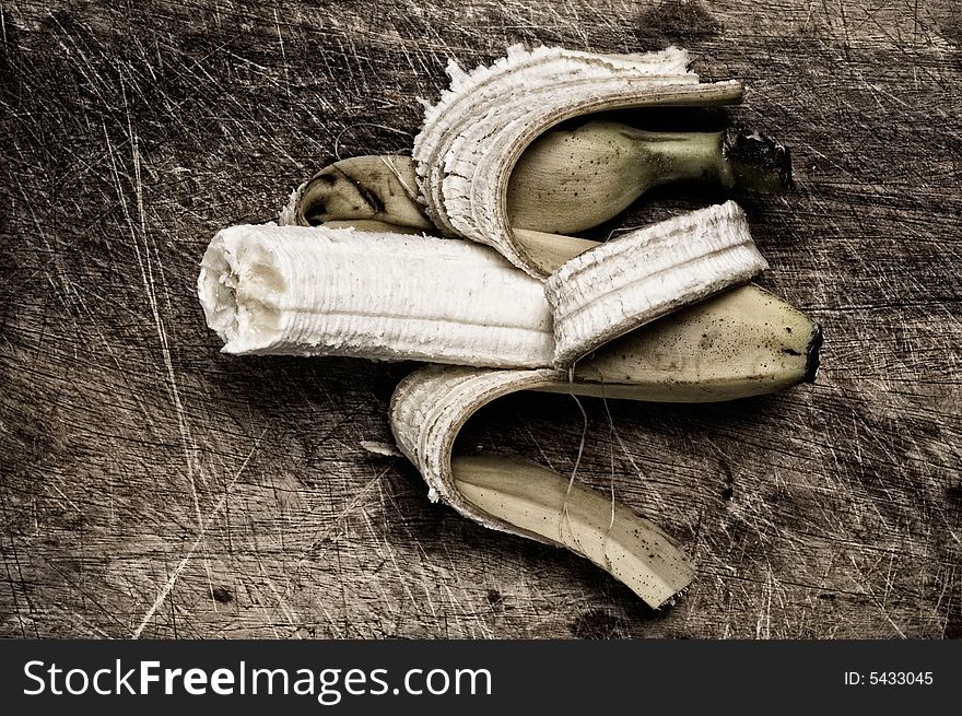 Half Eaten Banana.