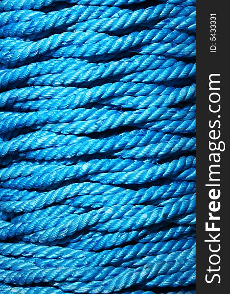 Blue nylon ropel, perfect for designs or backgrounds. Blue nylon ropel, perfect for designs or backgrounds