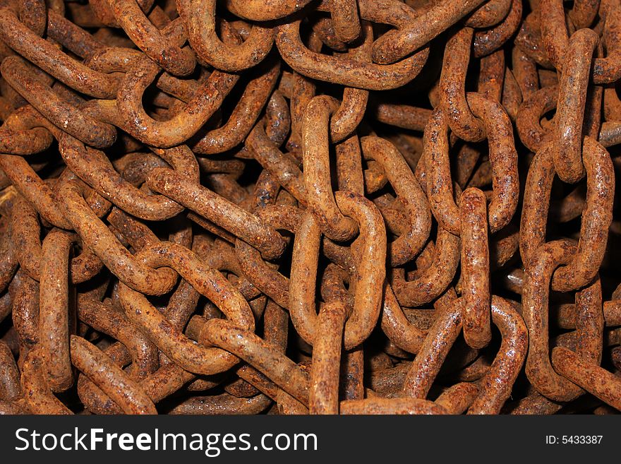 Rusty chain pile great texture and character, perfect for designs or backgrounds