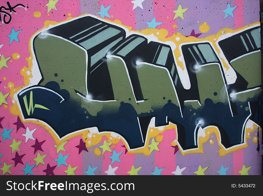 Shot of grafiti on wall, perfect for designs or backgrounds. Shot of grafiti on wall, perfect for designs or backgrounds