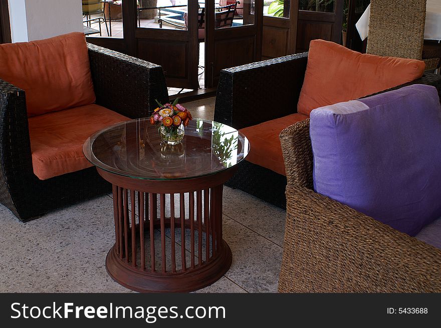 Beautiful rattan funiture for relax