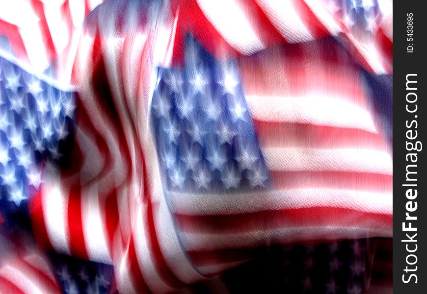 united states of america blurred flags. united states of america blurred flags