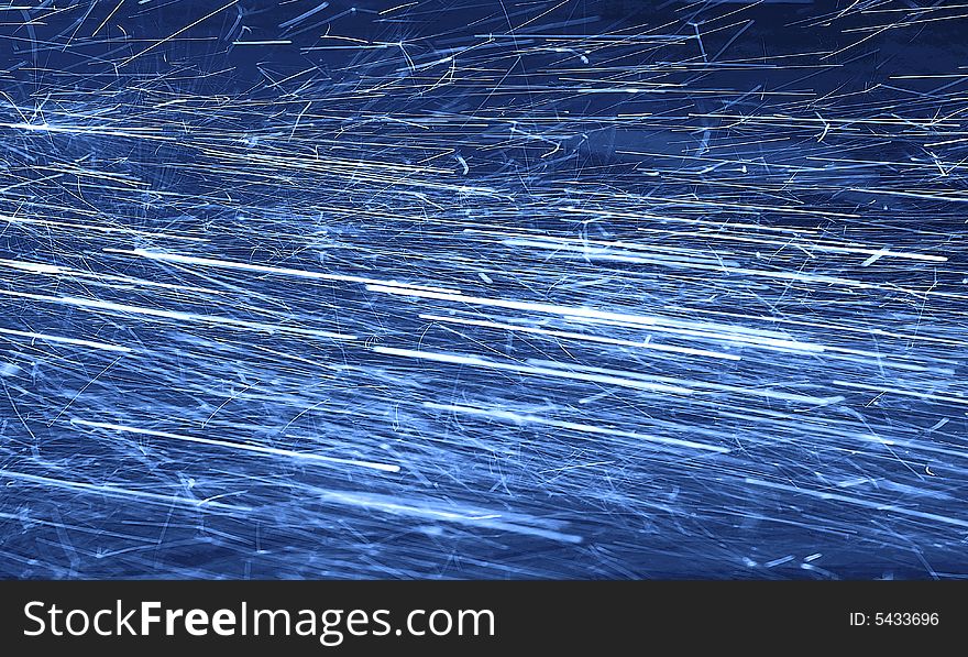 A abstract background of blue rays flowing. A abstract background of blue rays flowing