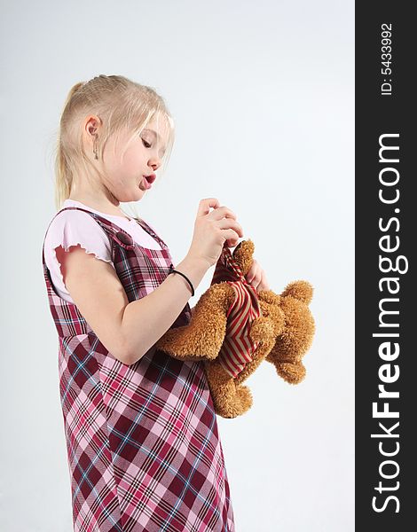 Girl And Teddy Bear