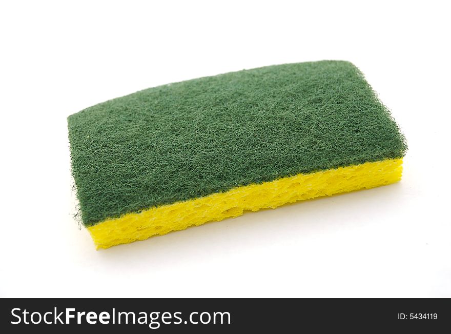 A photograph of a sponge against a white background
