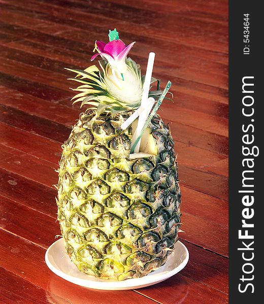A pineapple drink call Mai Thai