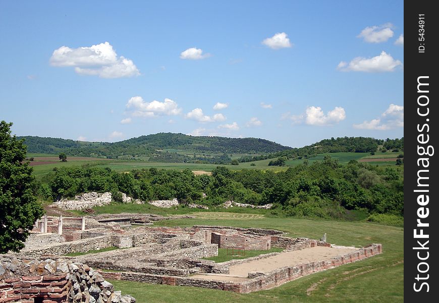 This is the Roman ruins (Felix Romvliana) in East Serbia