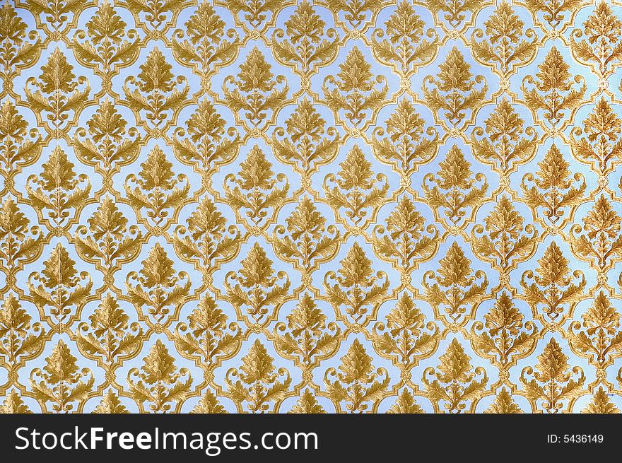 Decorative wallpaper pattern with floral pattern