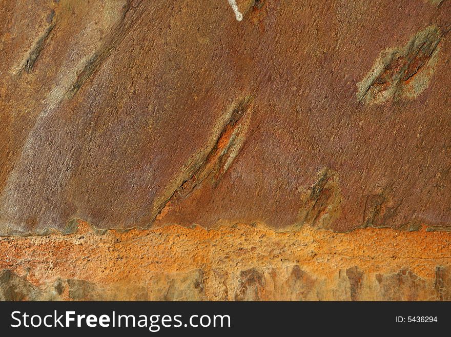 A close up of a slate wall.  Abstract shape.