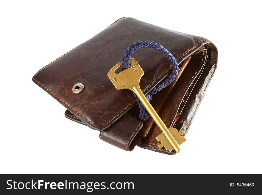 This is the man leather wallet and key