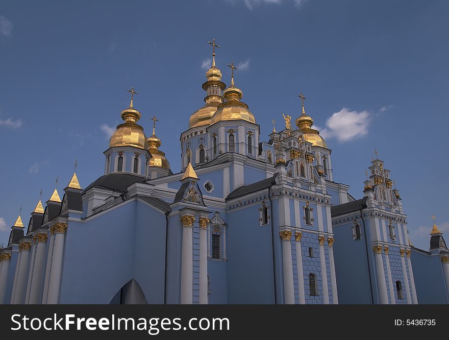 Dusk picture of Michaels monastery in Kiev