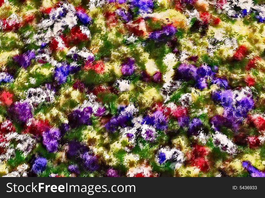 Abstract colorful background - flower carpet