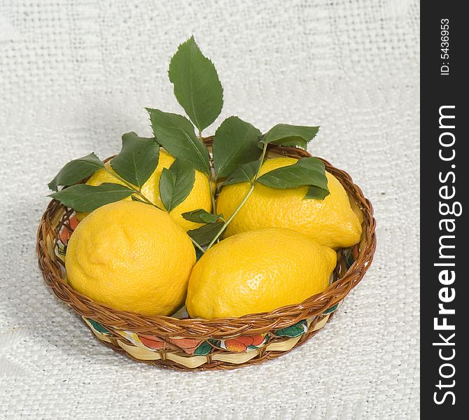Lemons In A Basket