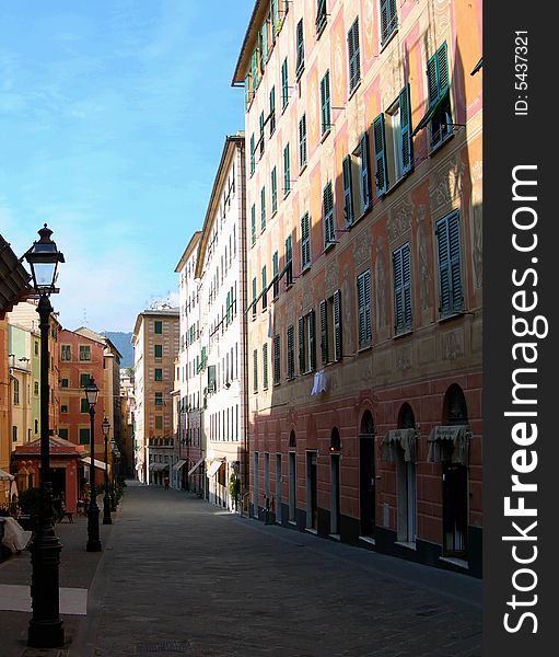 Narrow street in Italian village. Narrow street in Italian village