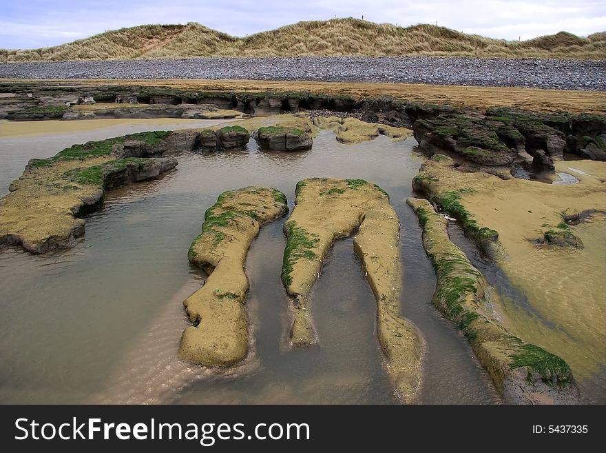 Mud banks on the west coast of ireland near ballybunion. Mud banks on the west coast of ireland near ballybunion