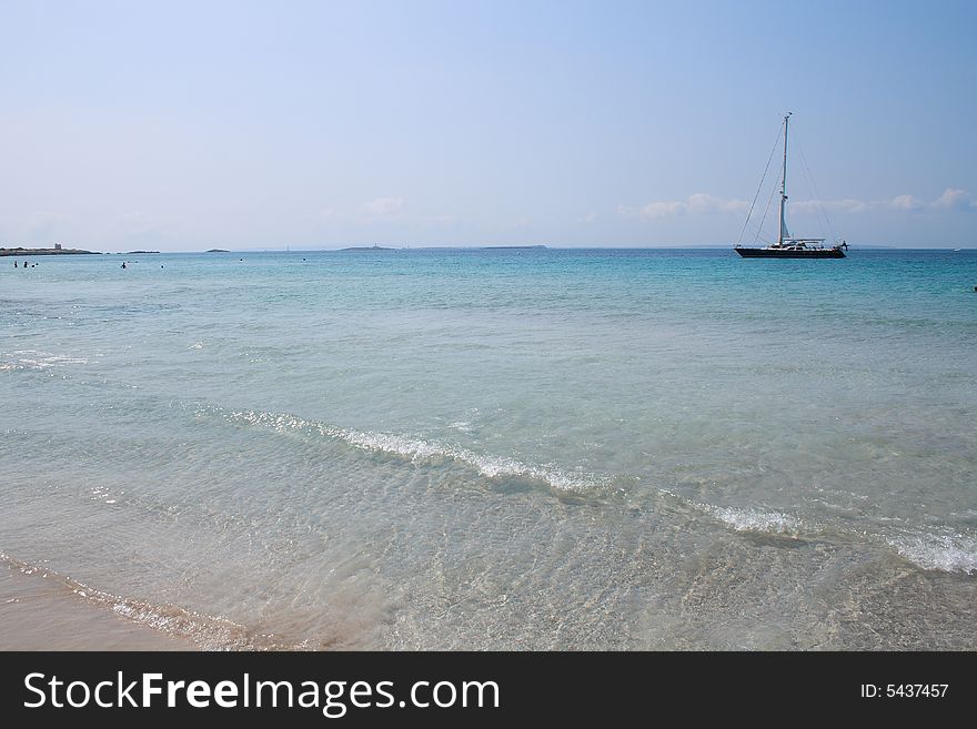 Beautiful beach in Ibiza island (Baleares). Beautiful beach in Ibiza island (Baleares)