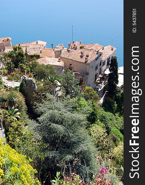 A view from the exotic jardin in Eze Village