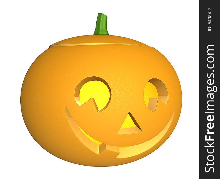 Three-dimensional model - a pumpkin with the cut apertures. Three-dimensional model - a pumpkin with the cut apertures.