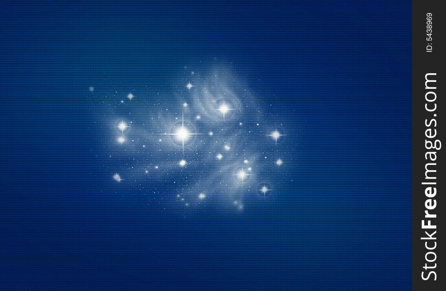 Dark blue mosaic background with space star. Dark blue mosaic background with space star