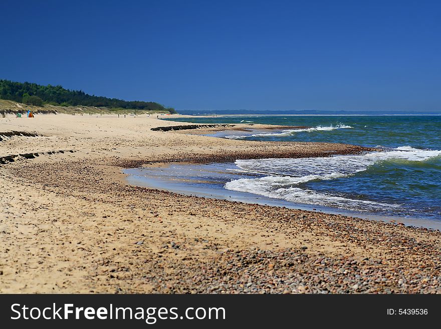 Summer landscape - beach and sea