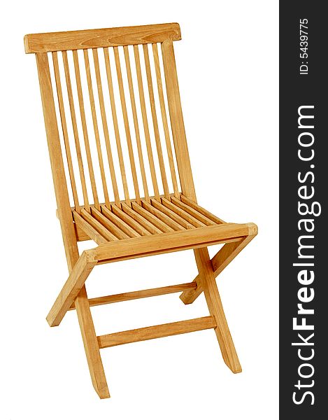 A relaxing  wood chair on white back ground. A relaxing  wood chair on white back ground