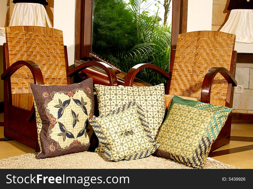 Artistic nature decorative pillows on livingroom. Artistic nature decorative pillows on livingroom