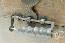 Antique Locking Mechanism Royalty Free Stock Images