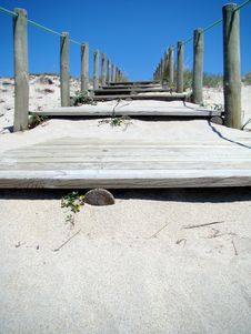 Stairs Out Of Beach Stock Photos