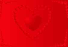 Valentine Background With Hearts Royalty Free Stock Images