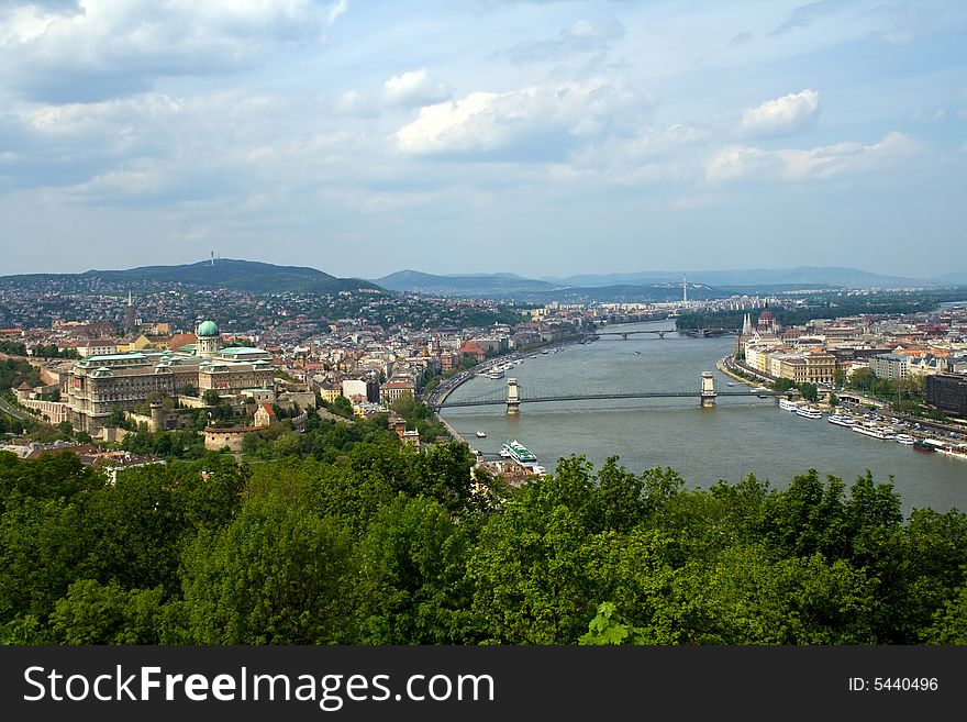 Panoramic view of Budapest (hungarian capital). Panoramic view of Budapest (hungarian capital)