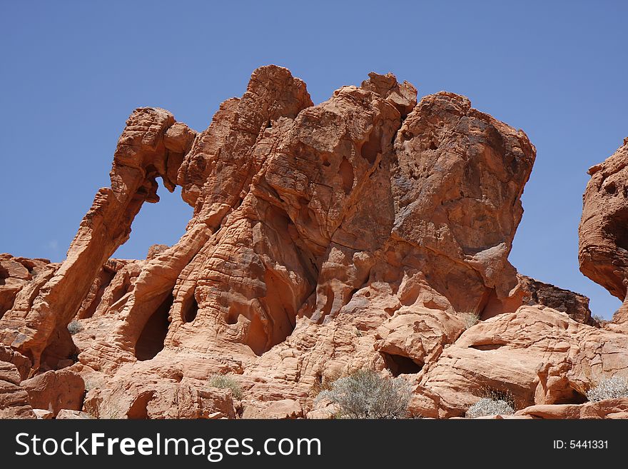 View of the Elephant Rock Valley of Fire, Nevada