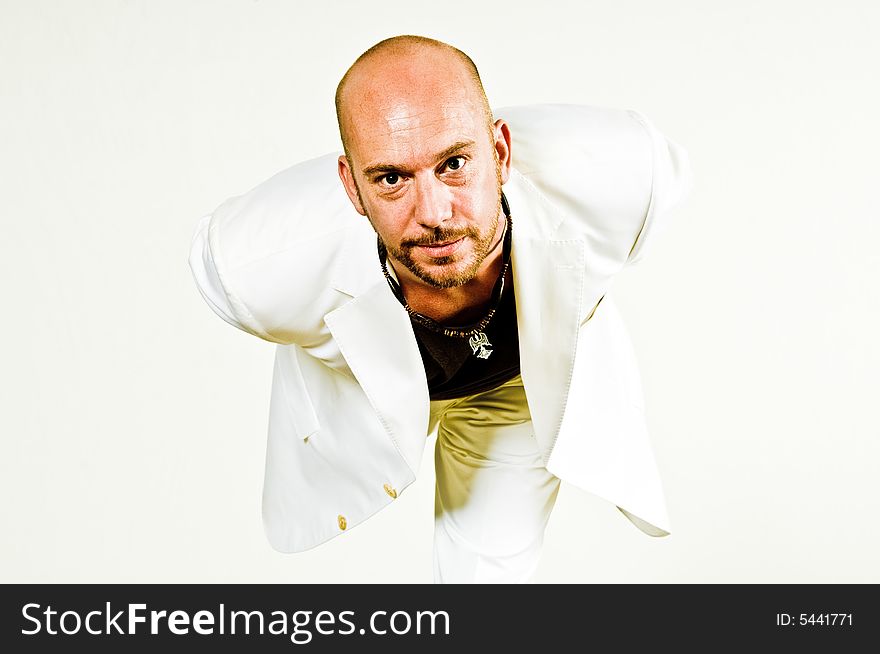 A male model, photographed in the studio.