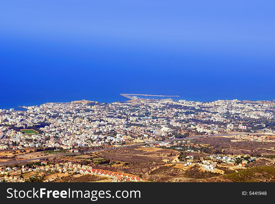 View Kyrenia from St Hilarion