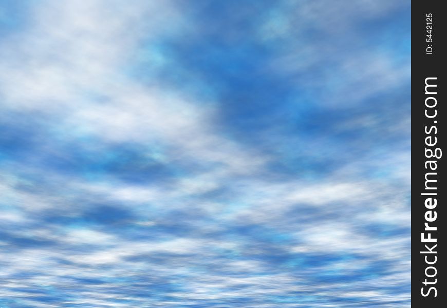 Illustration of clouds in a blue sky on an spring day. Illustration of clouds in a blue sky on an spring day