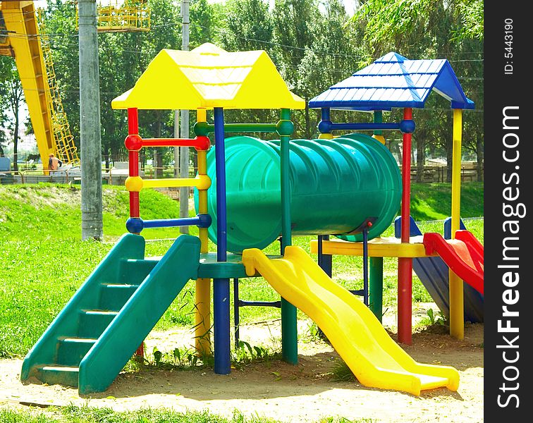 Children playground in the synny day