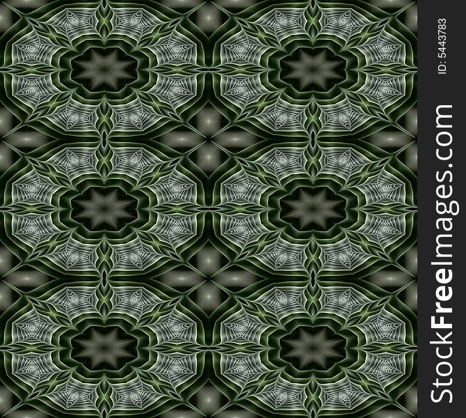 Abstract fractal image resembling rayed medallion wallpaper