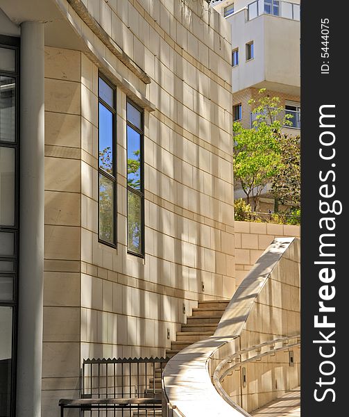 Ladder of an apartment house in the city of Tel Aviv. Ladder of an apartment house in the city of Tel Aviv