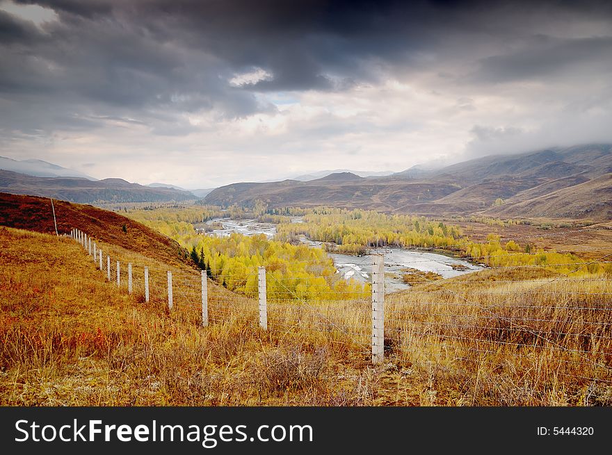 The border in the North of Xinjiang