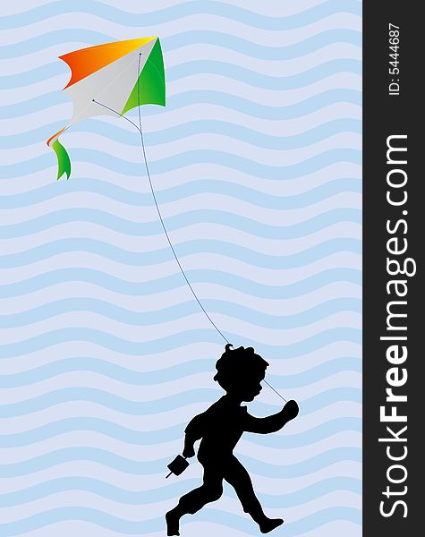 Woman And Kid With Tricolor Balloons