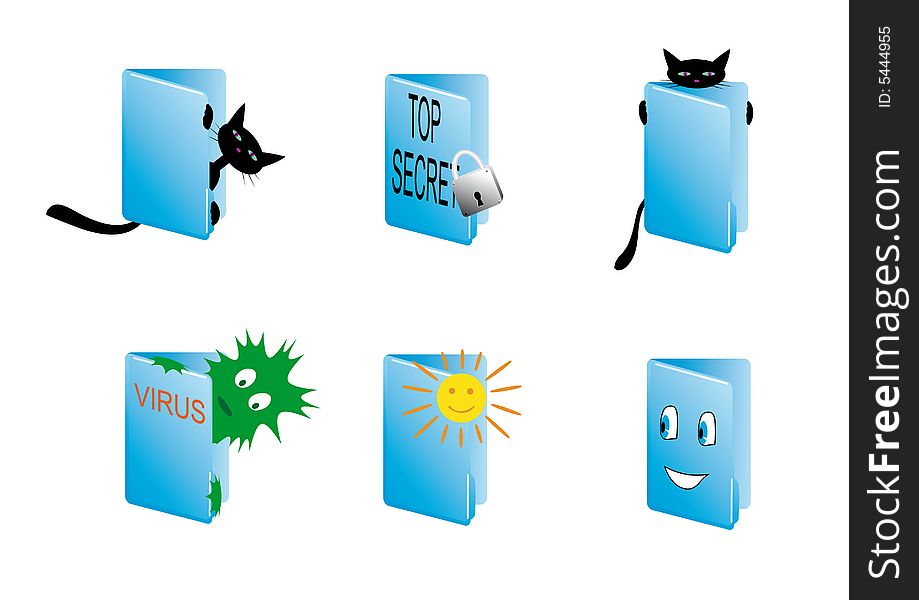 Funny set of icons for office. Funny set of icons for office